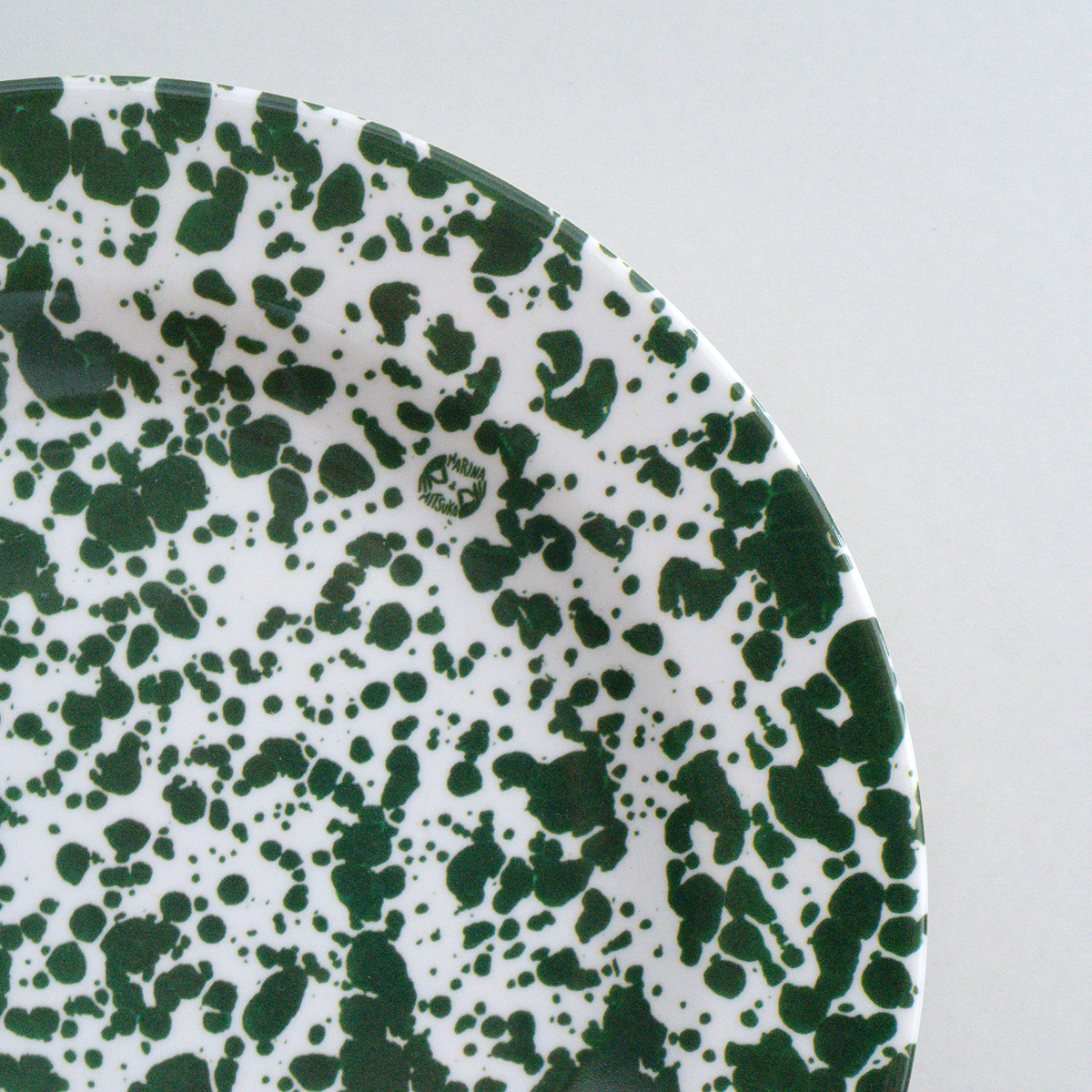 MARINA：Side Plate / LK Green Splatter (φ17.4cm)