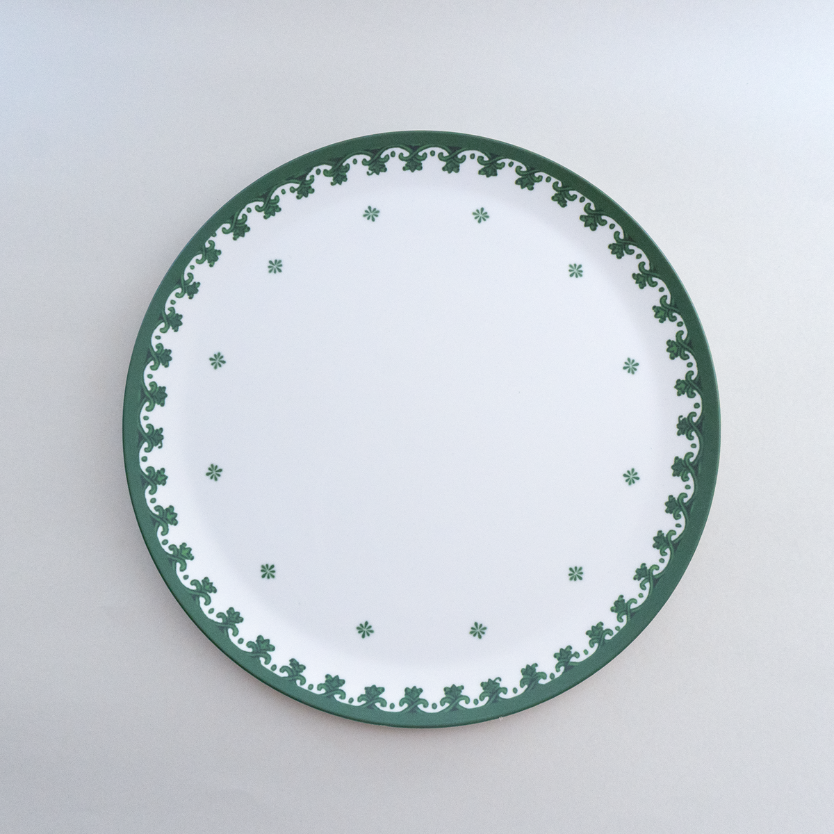 MITSUKO：Dinner Plate / LK Green Lotus (φ25cm)