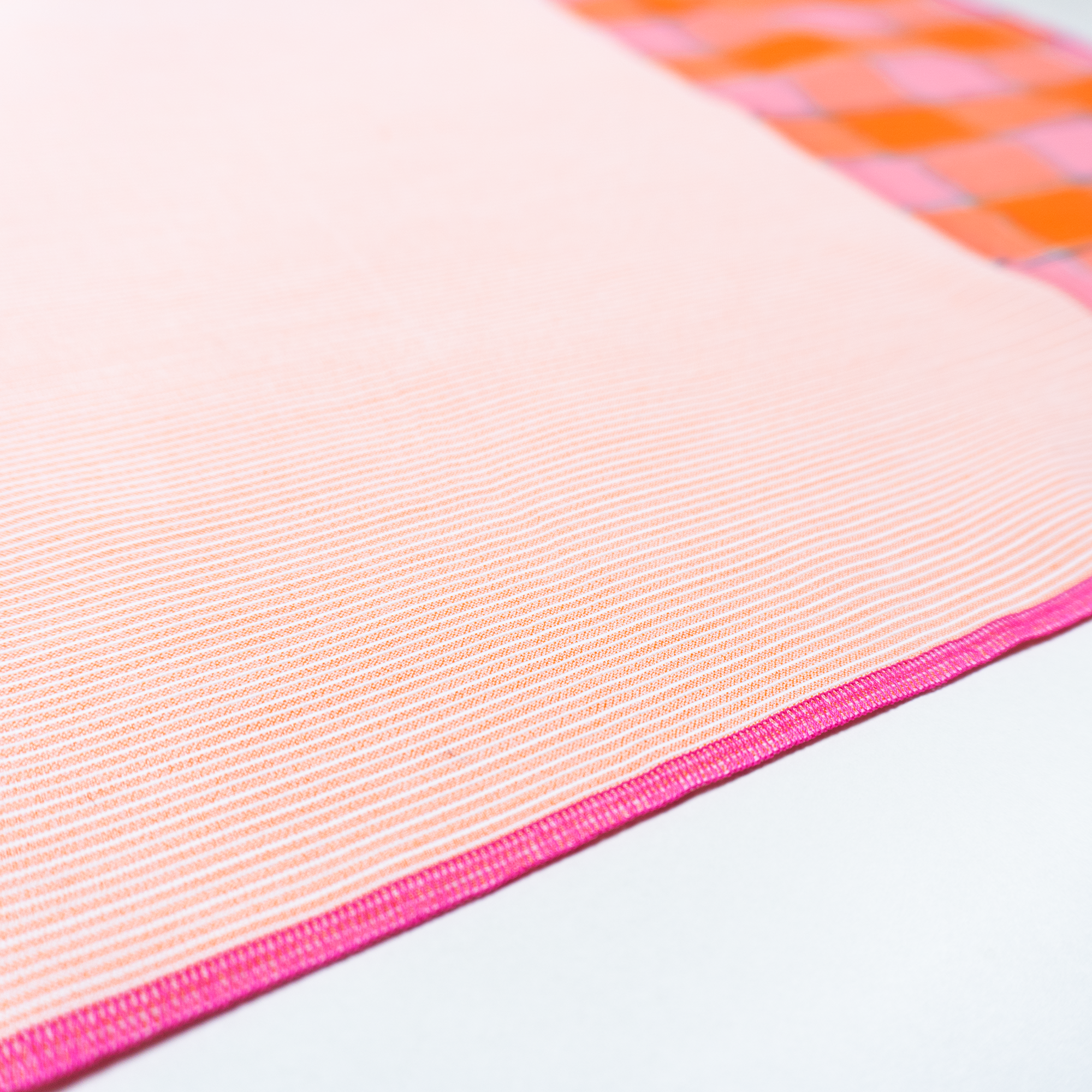 Placemat : BISHU / Check+Orange
