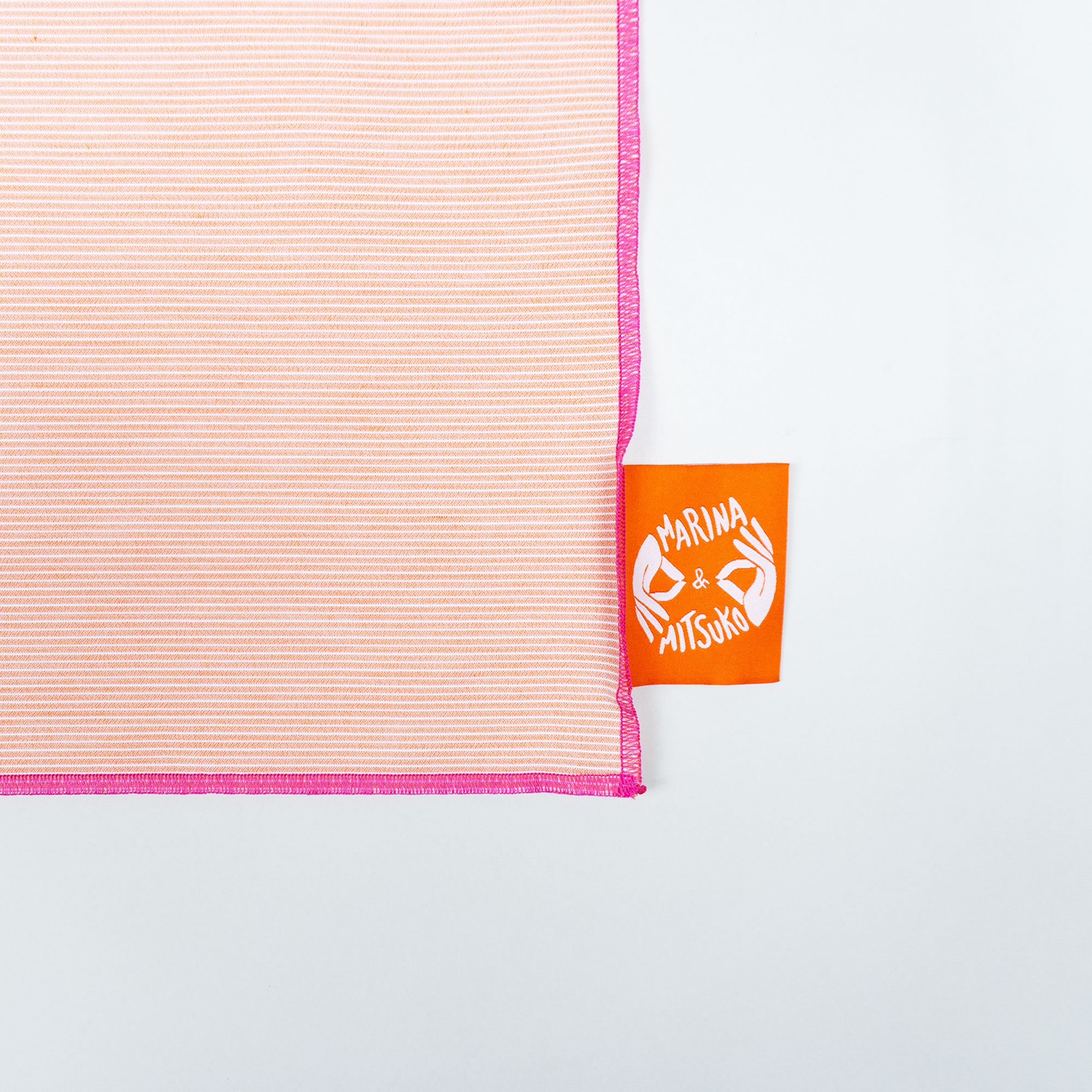 Placemat : BISHU / Check+Orange