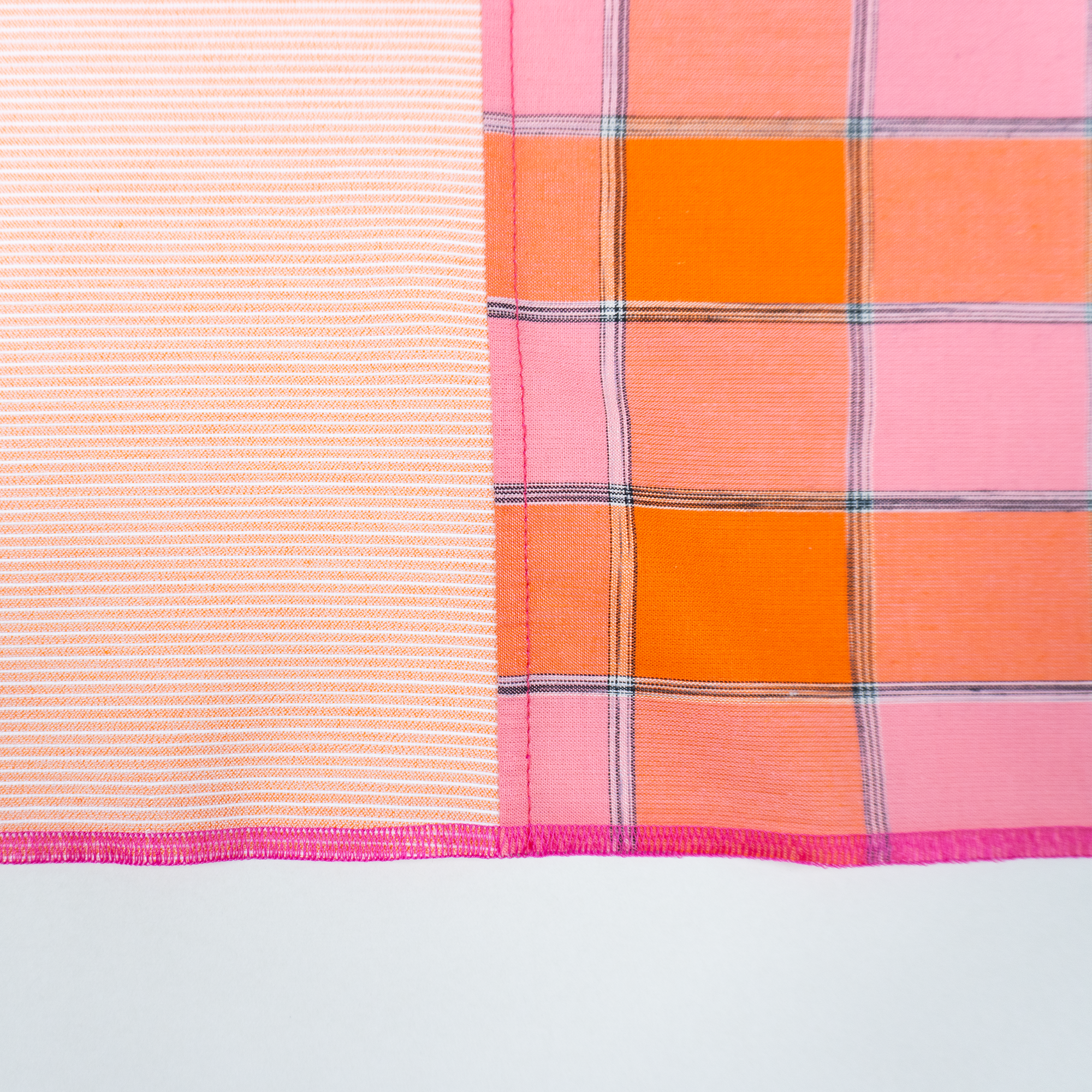 Placemat : BISHU / Check+Orange