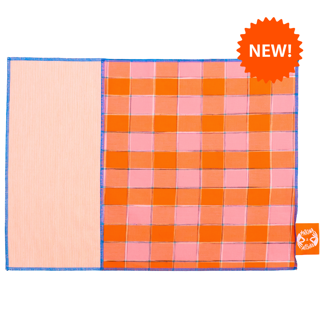 Placemat : BISHU / Orange+Check