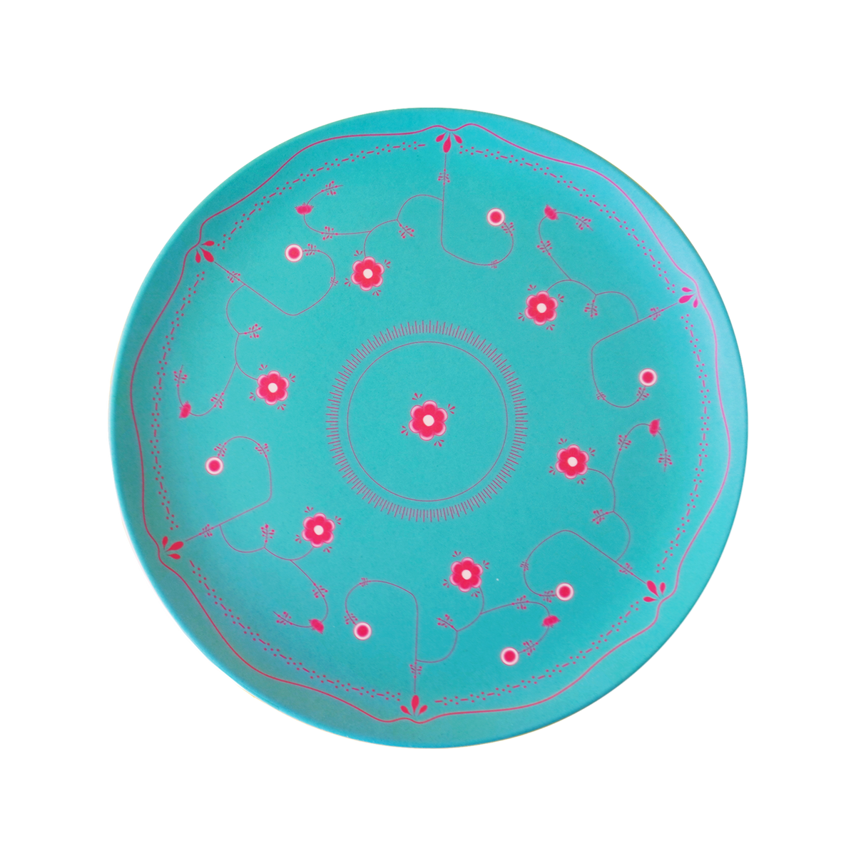 MITSUKO：Side Plate / Blue Blossom (φ20cm)