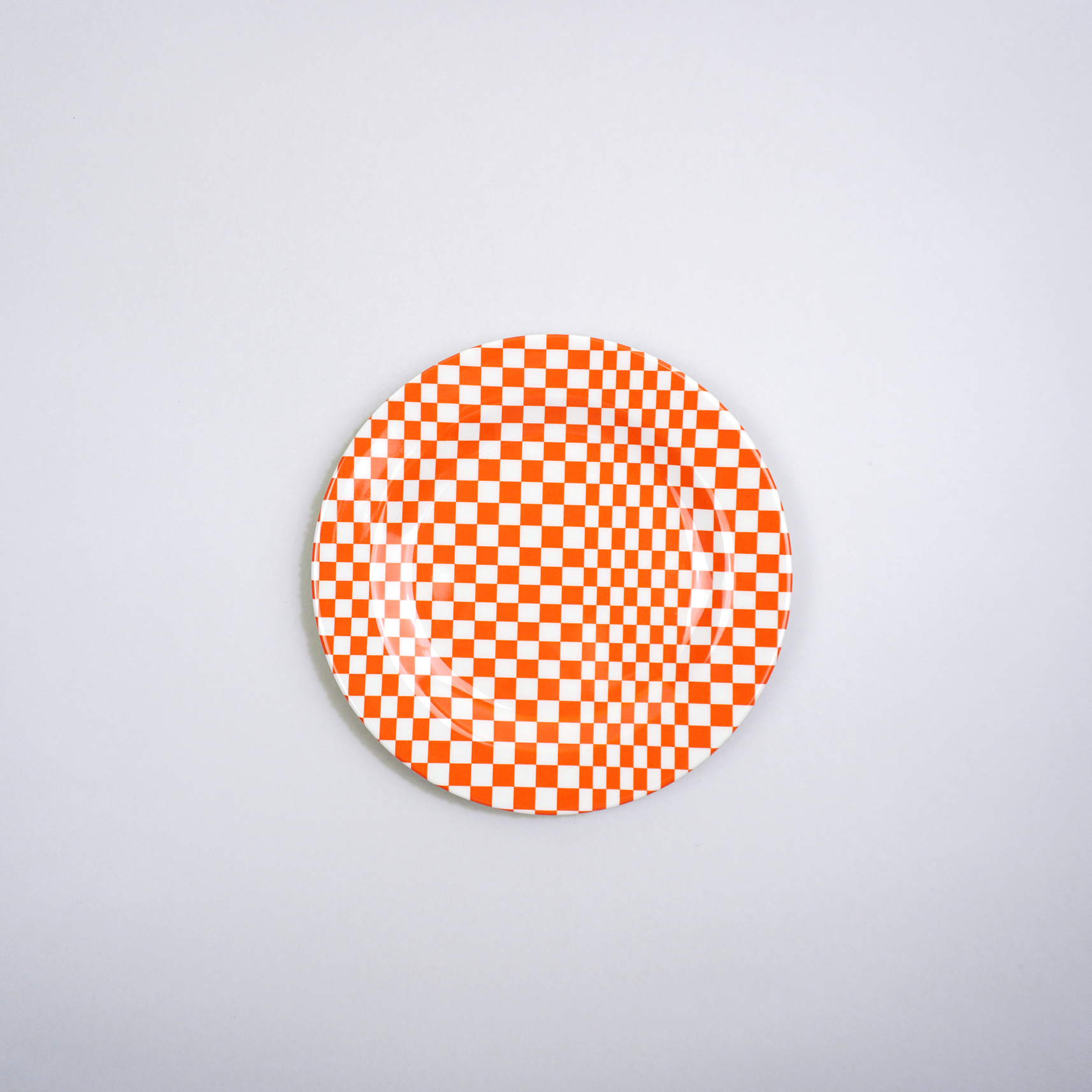 MARINA：Side Plate / Orange Check (φ17.4cm)