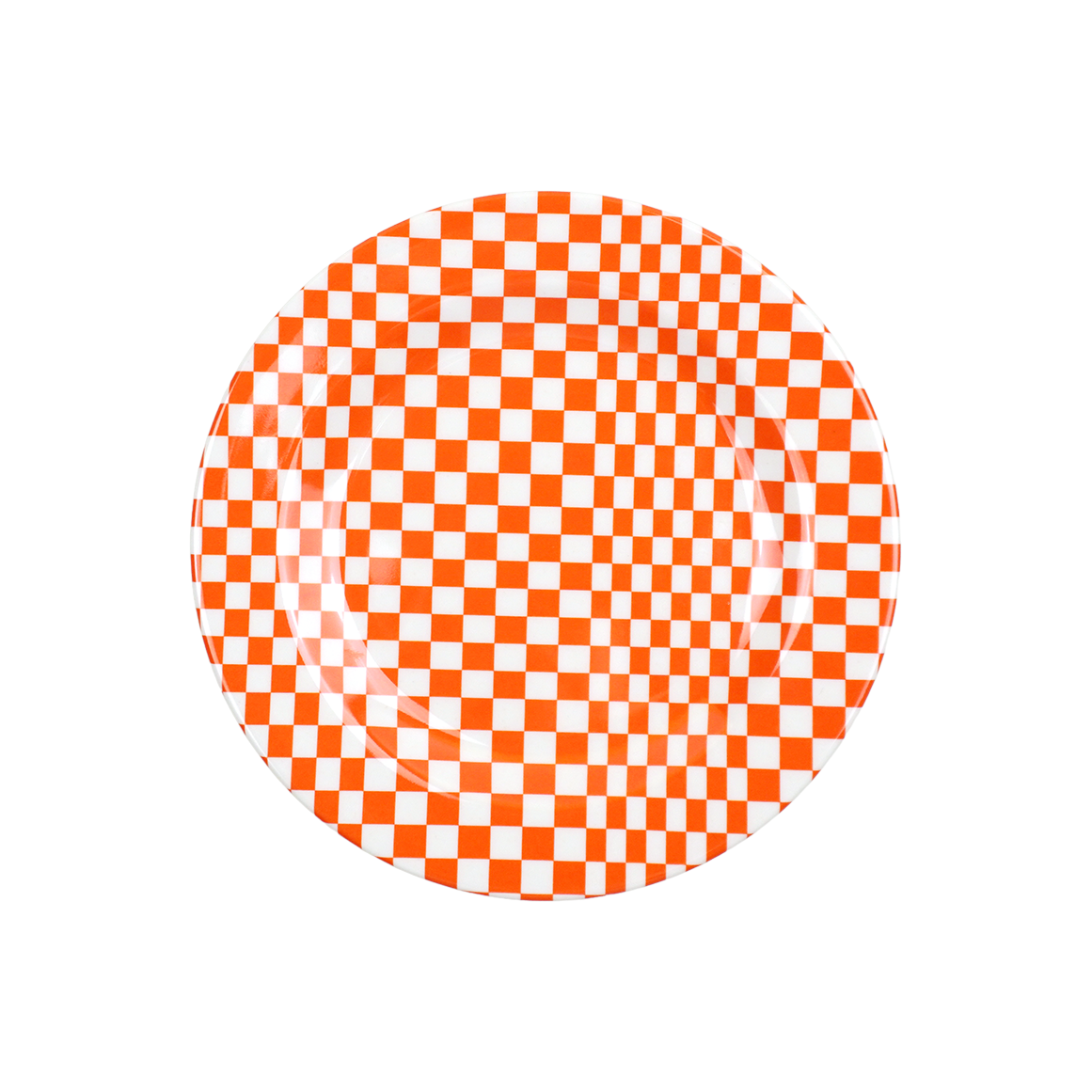 MARINA Side Plate Orange Check